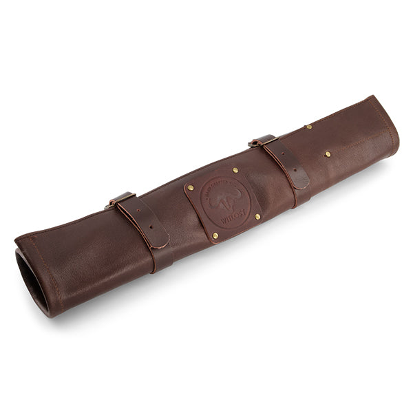 Trousse à couteaux artisanale en cuir 5 emplacements chocolat Witloft - Mathon - 2