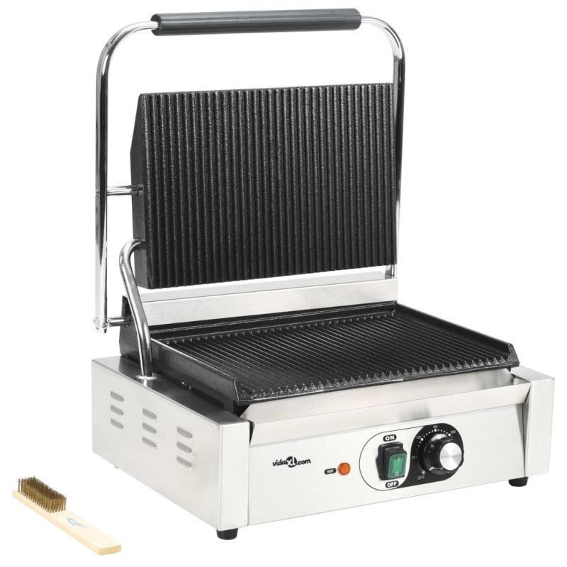Grill Rainuré Pour Panini 2200 W 43x30,5x20 Cm VIDAXL - Mathon - 2
