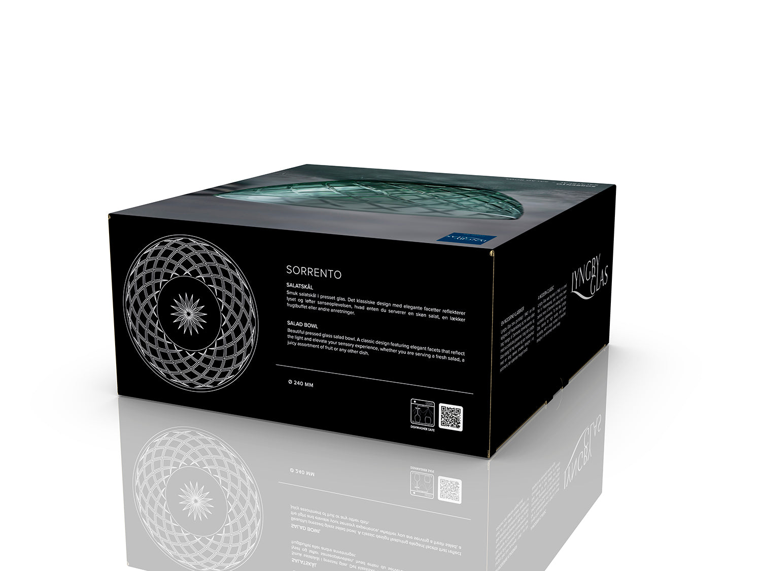 Saladier SORRENTO en verre Vert Lyngby Glas - Mathon - 4