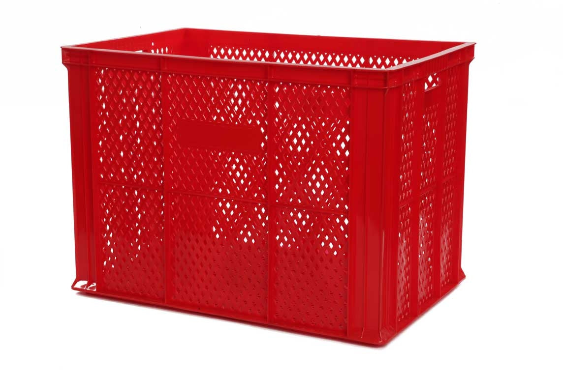 Bac EUROBOX Ajouré - 600X400XH420- Rouge - Matériel CHR Pro - Mathon