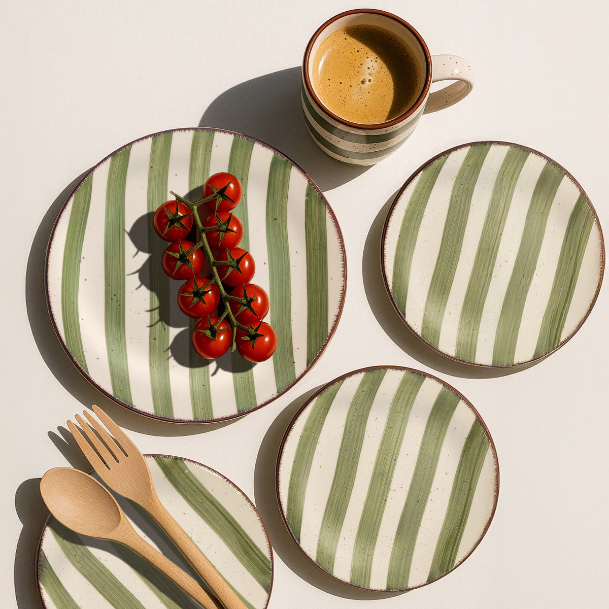 Rivage Sauge - Assiette dessert 19.5 cm (lot de 6) Médard de Noblat - Mathon - 3