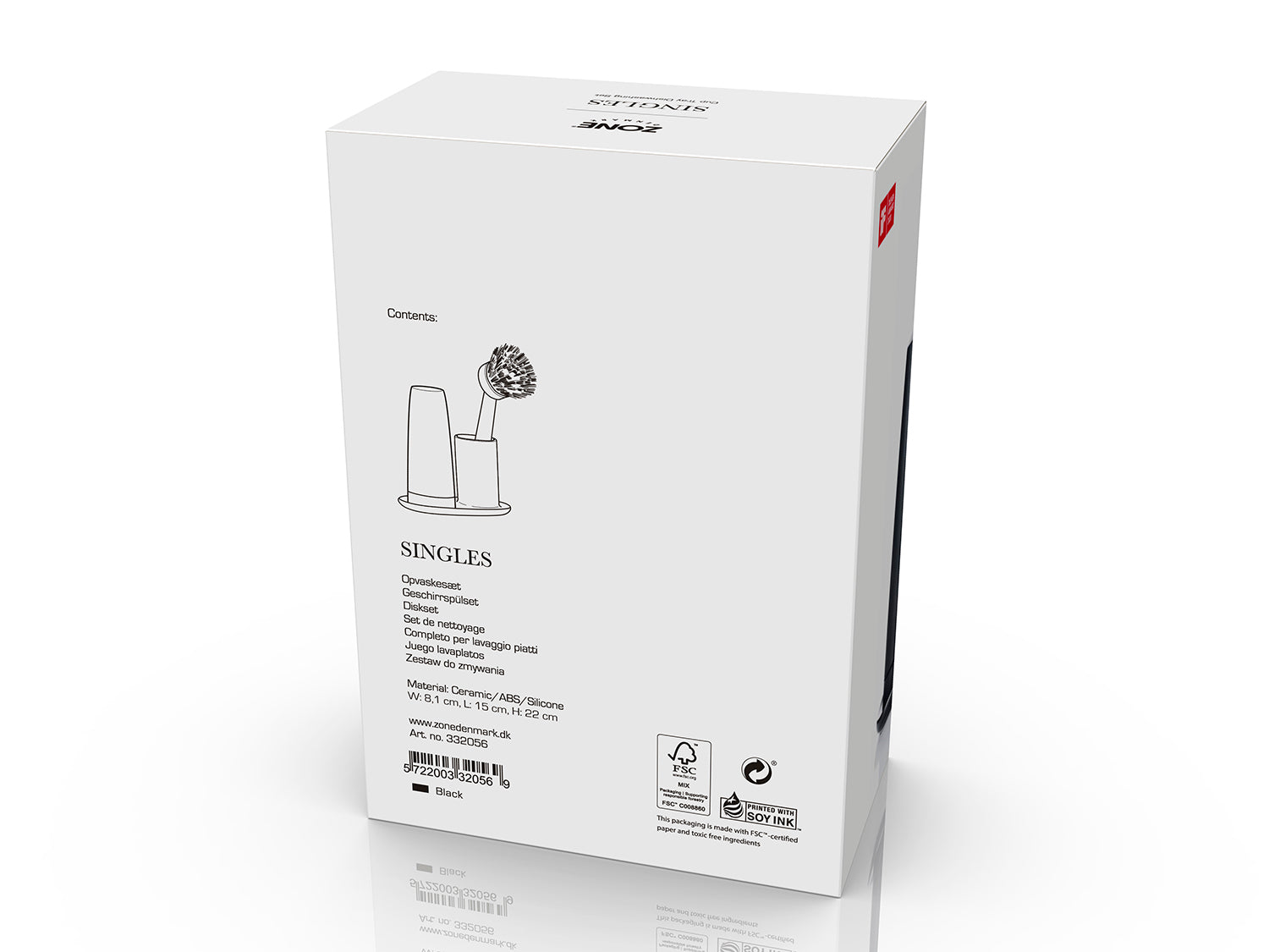 Set de vaisselle SINGLES avec squeezer et brosse Noir Zone Denmark - Mathon - 3