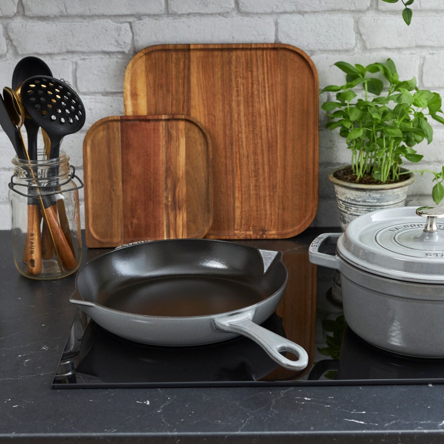 Poêle 26 cm, Fonte, Gris graphite Staub - Mathon - 2