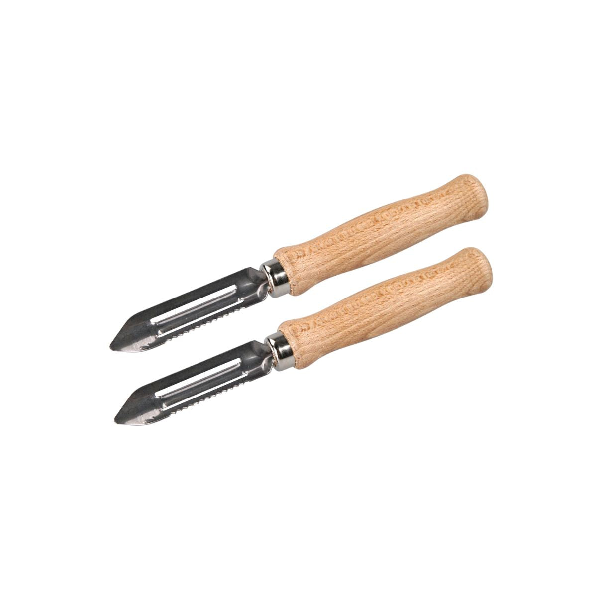 Lot de 2 éplucheurs à asperges manche en bois 15 cm Fackelmann - Mathon - 1