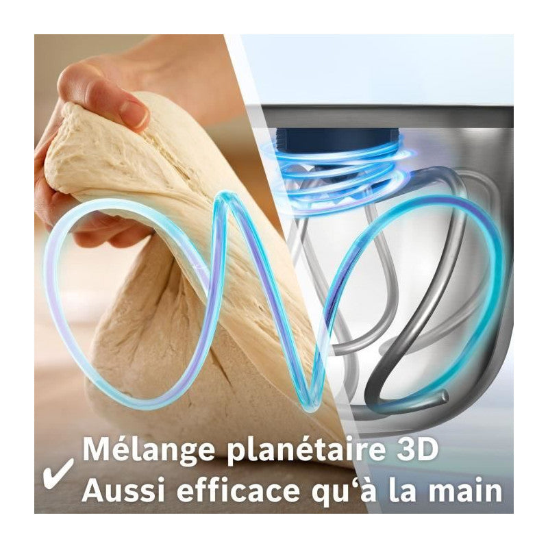 Robot Pâtissier   Serie 2 - 700 W - 4 Vitesses - 3,8 L - 3 Disques - Hachoir A Viande - Blanc Bosch - Mathon - 5