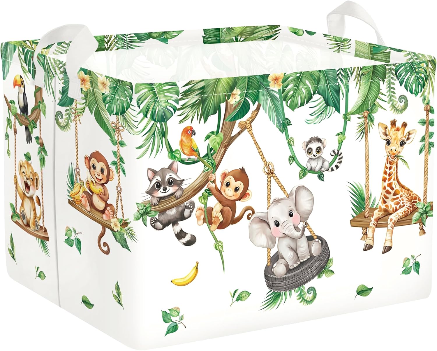 Panier à linge pliable Girafe Singe Éléphant 36 L Vendos85 - Mathon