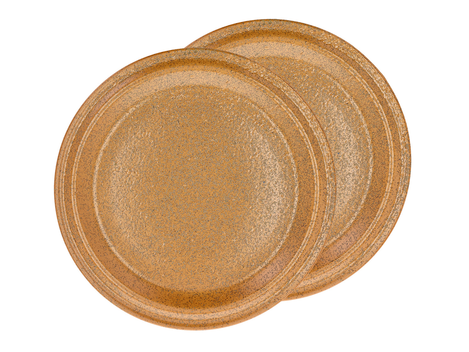 Set de 2 assiettes plates EVIG en porcelaine Ambre Villa Collection - Mathon - 1