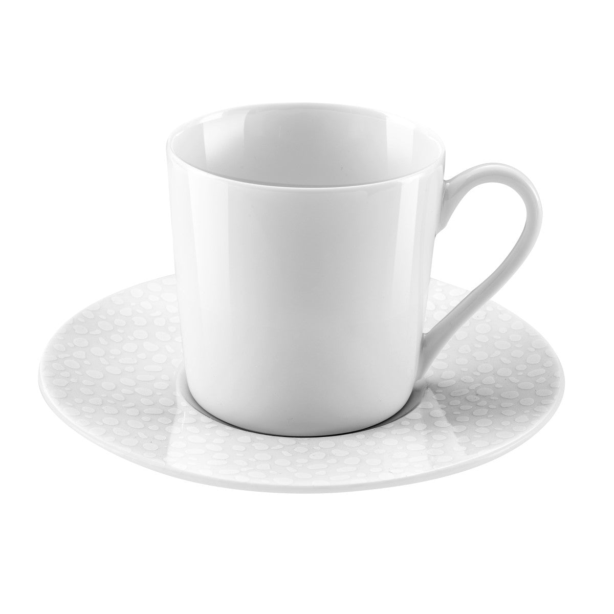 Baghera Blanc - Tasse et soucoupe café 12 cl (lot de 6) Médard de Noblat - Mathon - 1