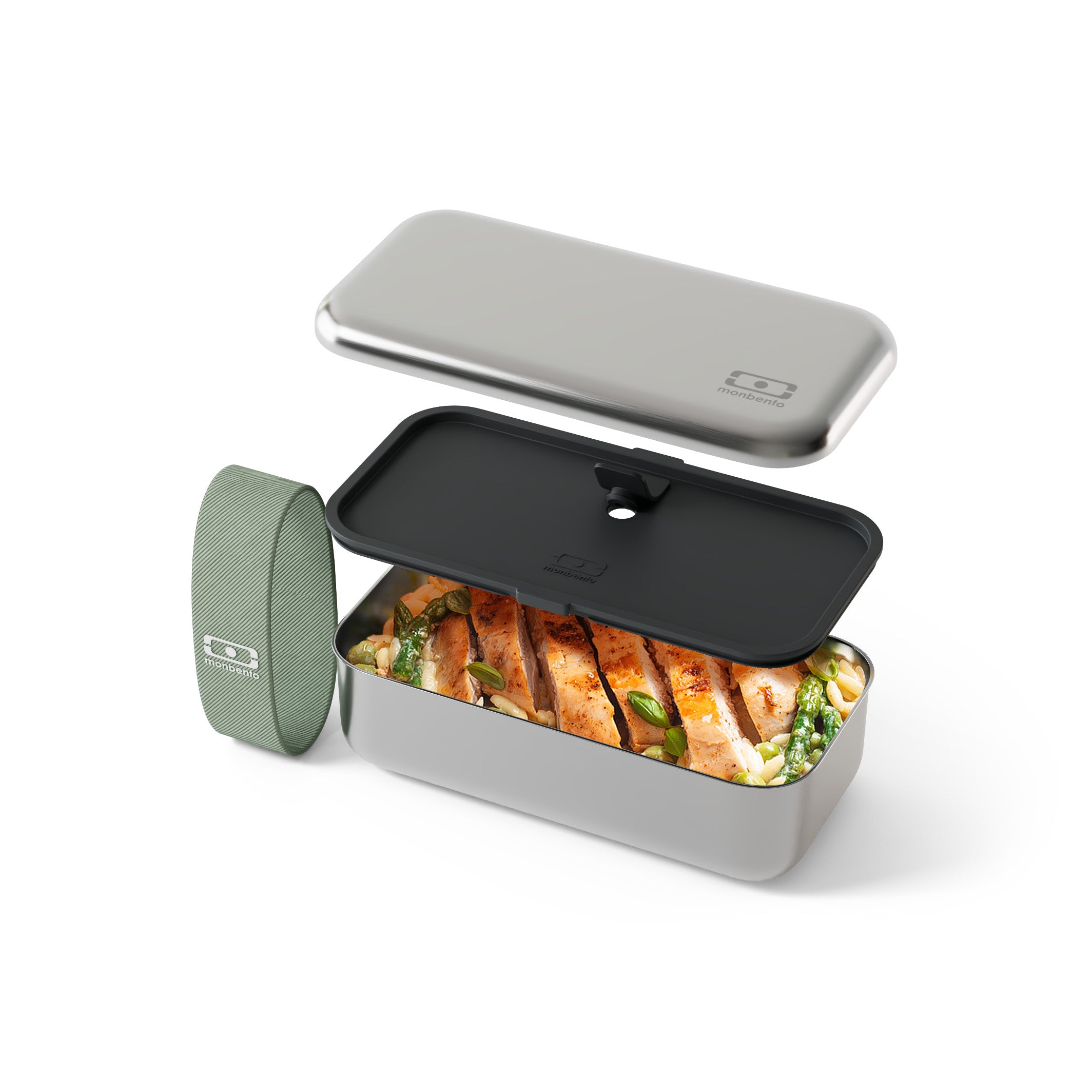 Lunch box en métal micro-ondable Sense Vert Natural 700ml Monbento - Mathon - 5