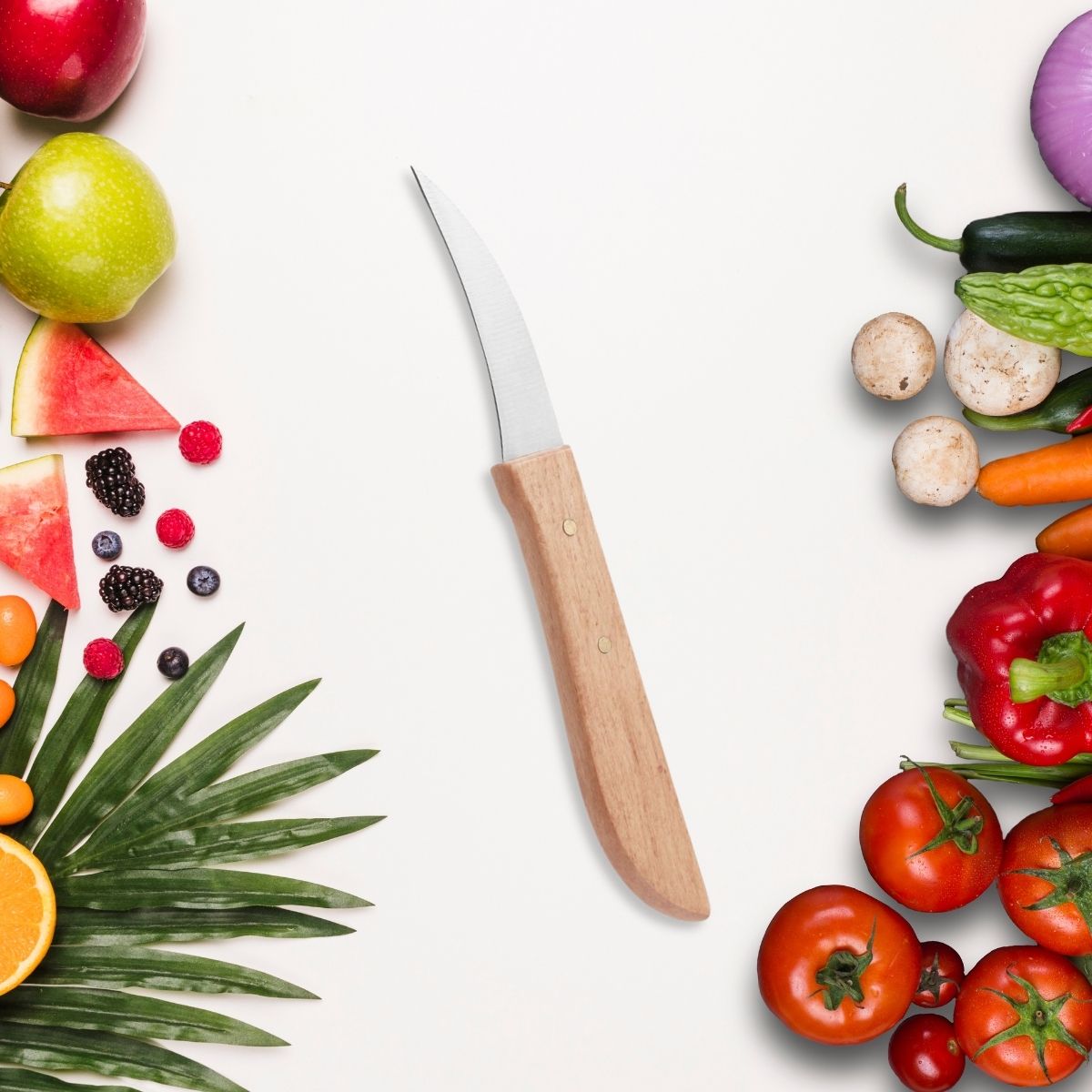 Couteau de cuisine éplucheur manche en bois 16 cm Nirosta - Mathon - 2