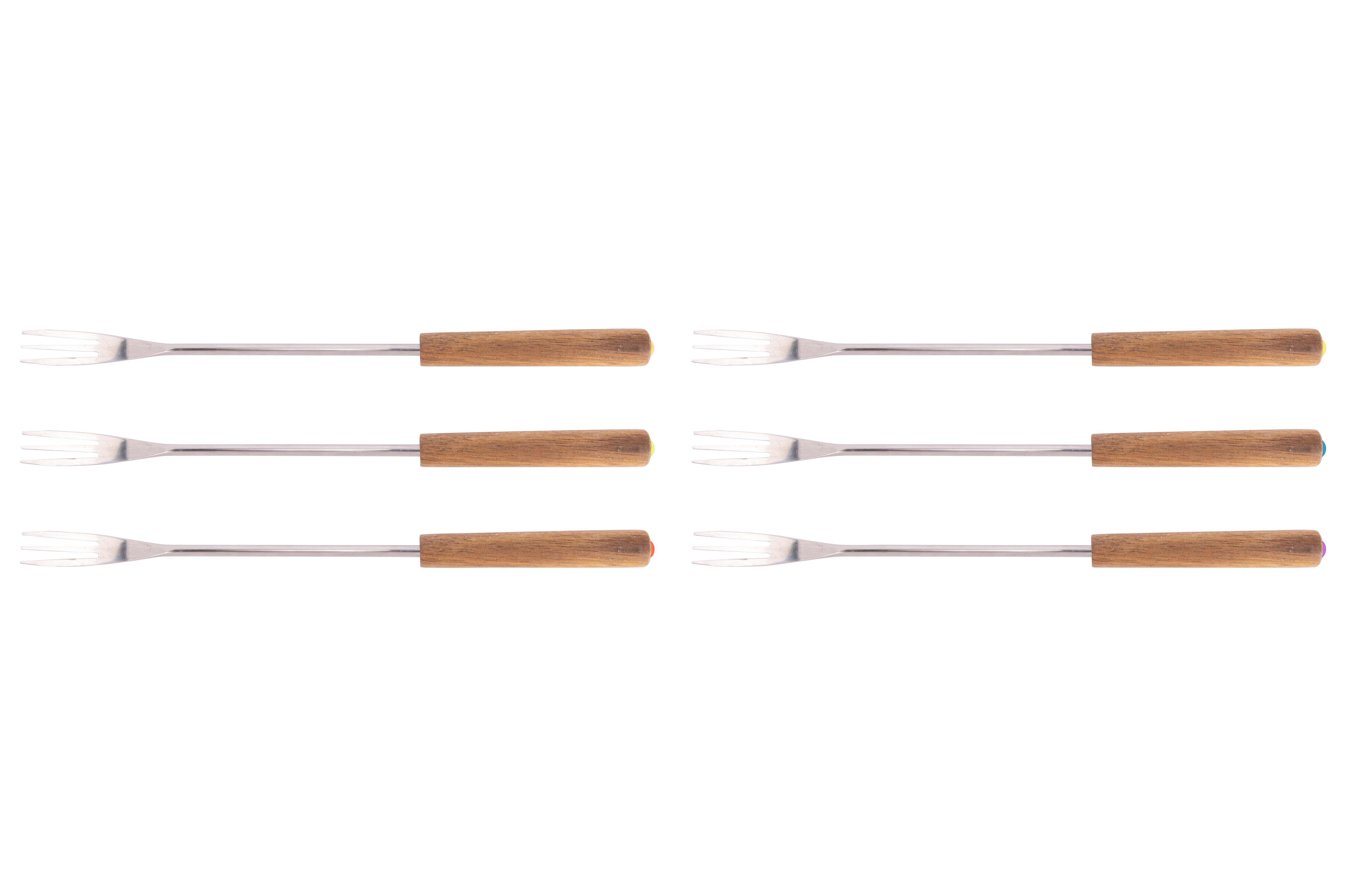 Service à fondue en grès 6 personnes, Aspe, D20,5 cm+6 fourchettes Cosy&Trendy - Mathon - 2