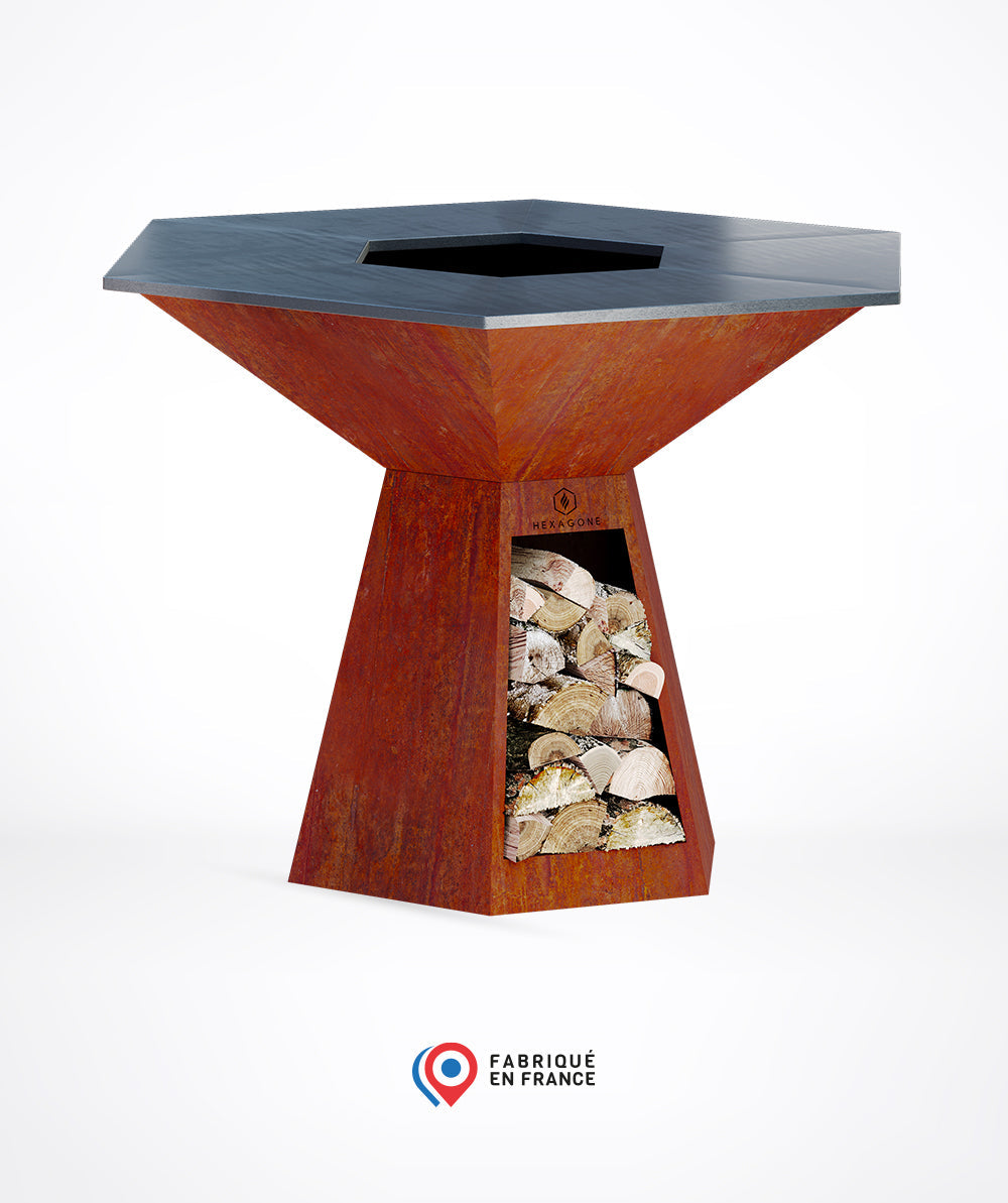 Brasero Grand banquet | Corten 150 Hexagone - Mathon - 1