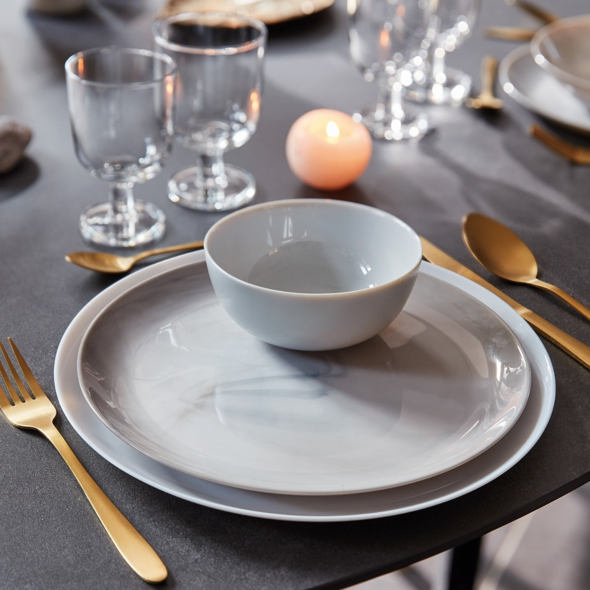 Coupelle grise 12 cm Diwali Luminarc - Mathon - 2