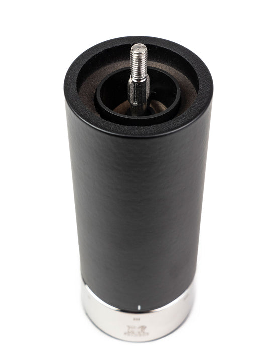 Isen Moulin à poivre à manivelle en bois et inox, noir, u