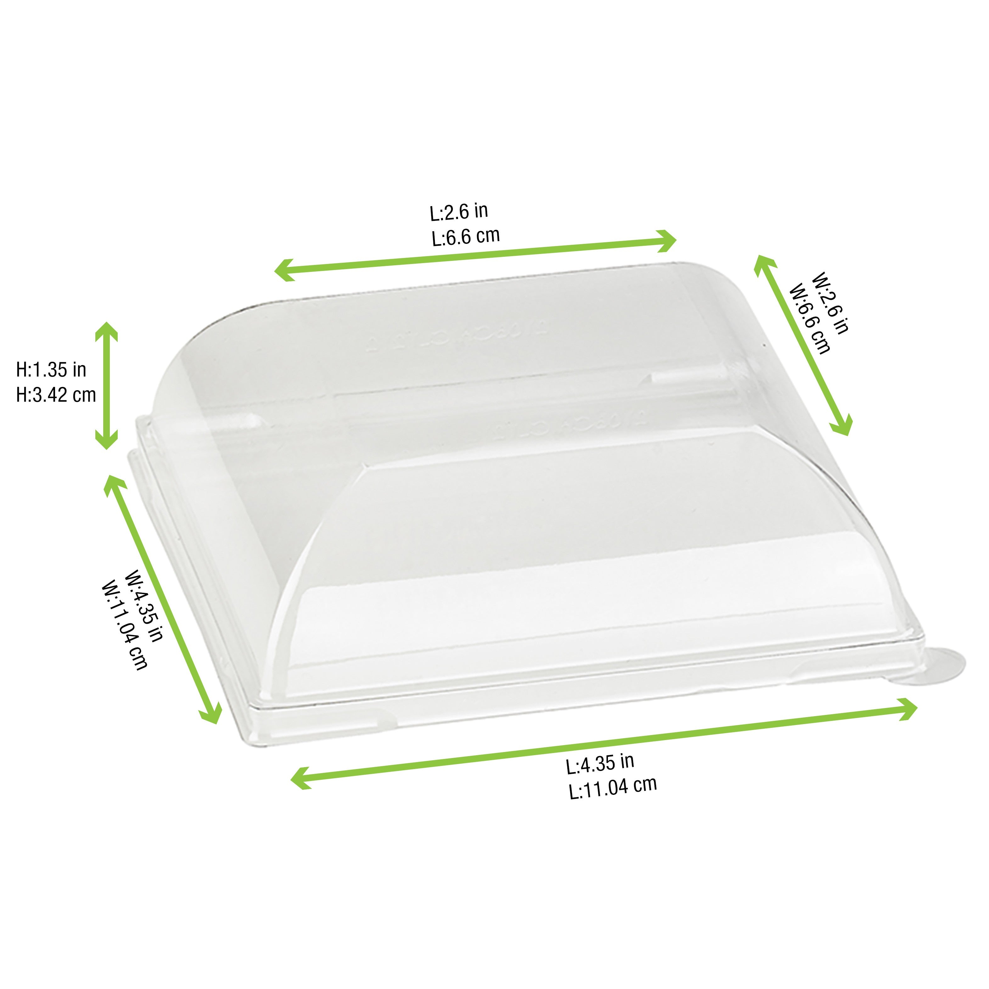 100Pcs - Couvercle BioNchic dôme transparent en plastique PET 112x112x36mm FirstPack - Mathon - 4