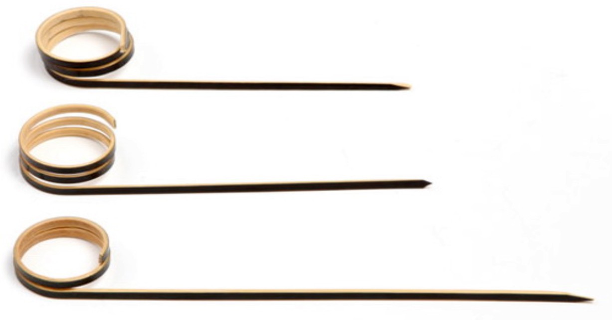 100Pcs - Pique bambou noir "Joyo" rond  H180mm FirstPack - Mathon - 3