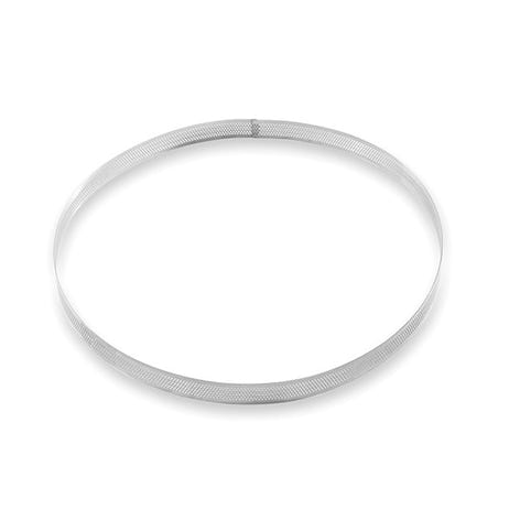 Cercle à tarte perforé en inox rond 28 cm Mathon - Mathon - 2