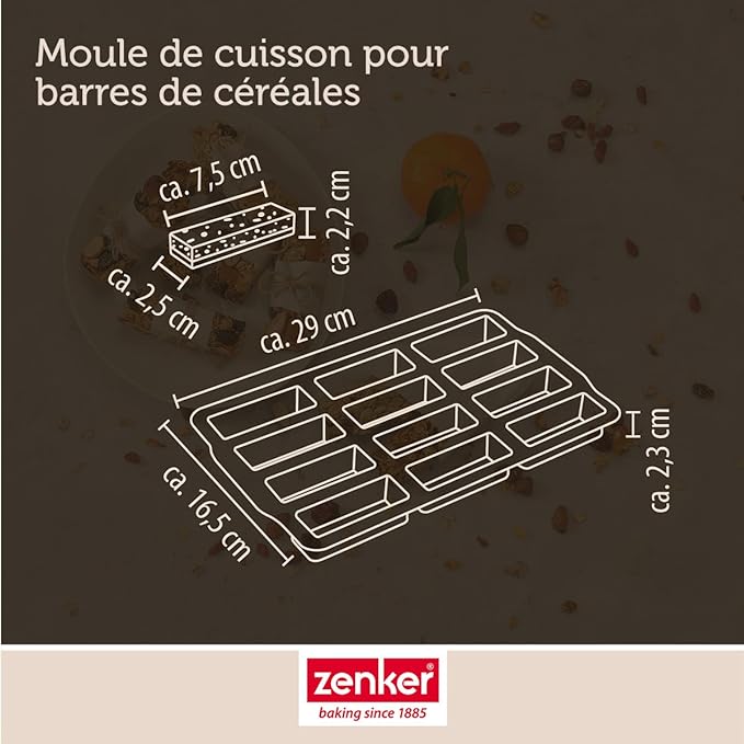 Moule en silicone pour 12 barres de muesli Zenker Sweet Sensation Zenker - Mathon - 4
