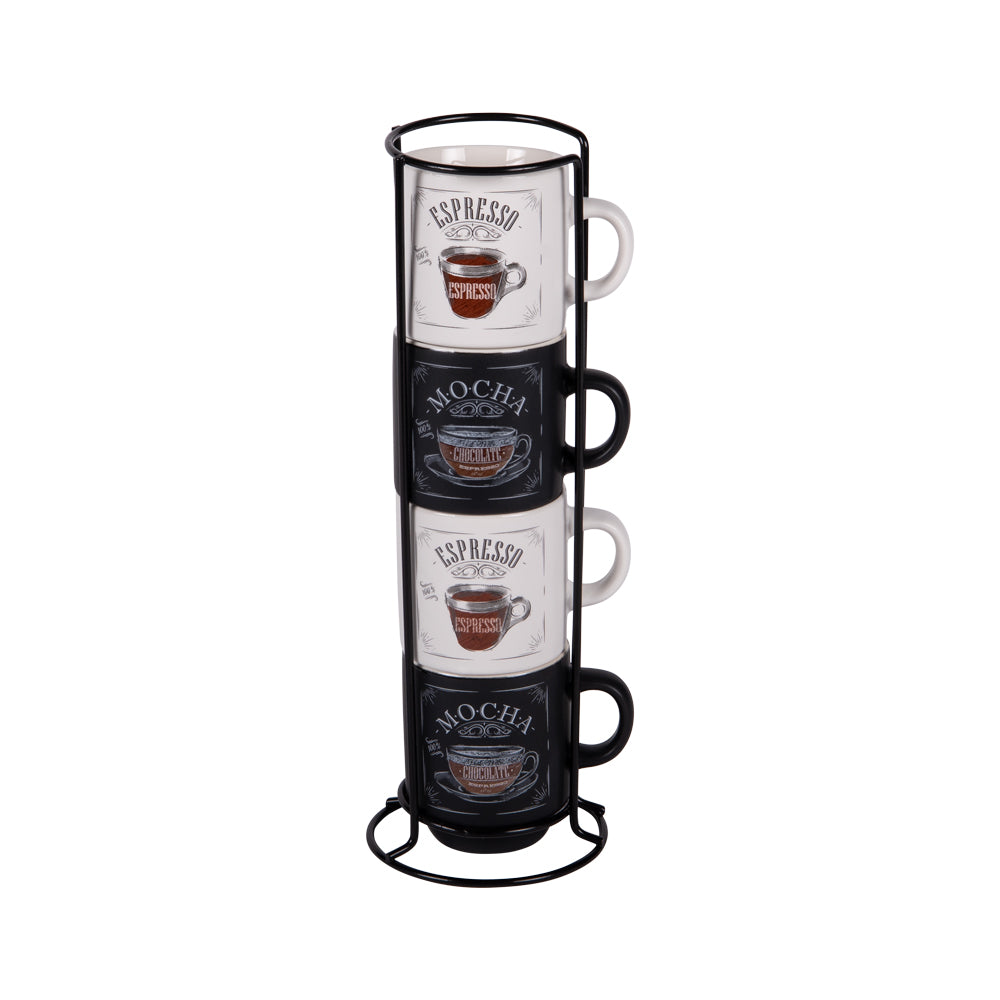 Tour de 4 tasses Mocha 12 cl Table passion - Mathon