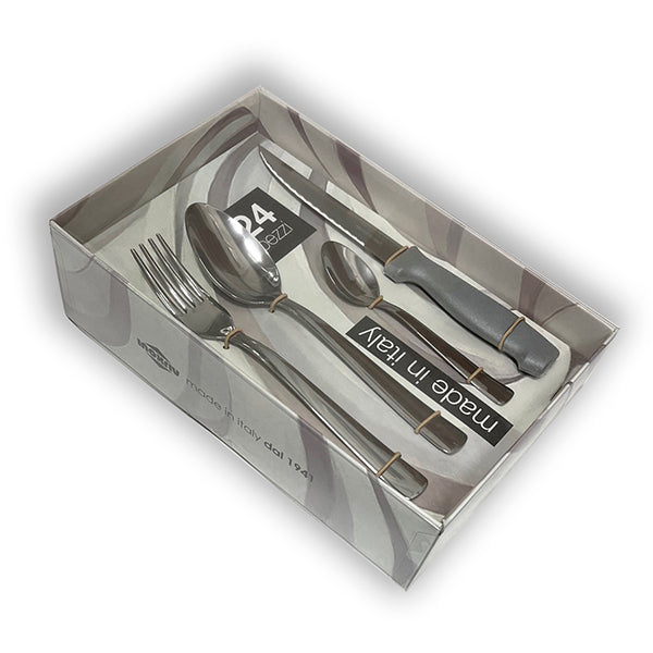 Ménagère 24 pièces avec couteaux steak Inoxriv - Mathon - 1