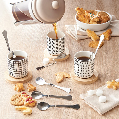 6 cuillères à café coudées inox 11 cm Mathon - Mathon - 1