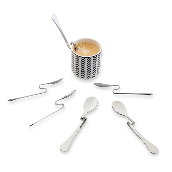 6 cuillères à café coudées inox 11 cm Mathon - Mathon - 3