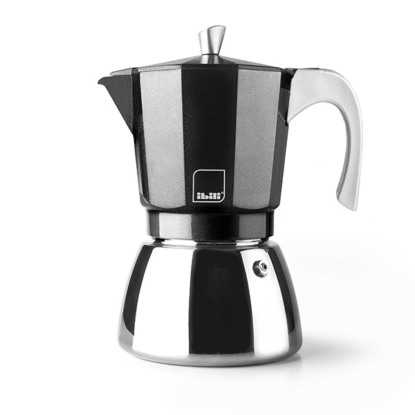 Cafetière italienne induction Elba 6 tasses noire  Ibili - Mathon - 1