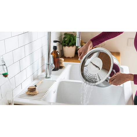Cuit-pâtes en inox avec couvercle égouttoir 20 cm 4,5 L Inoxriv - Mathon - 2