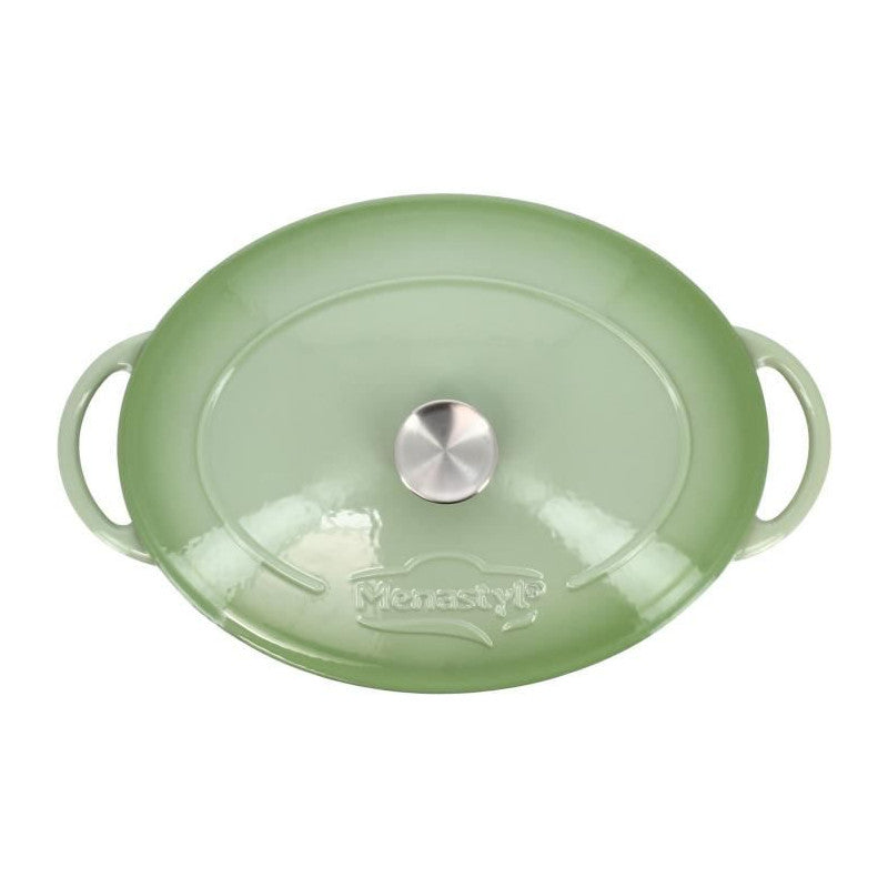 Cocotte - Menastyl - 6020072 - Ronde - En Fonte Acier émaillé - Vert - 6,5 Litres Menastyl - Mathon - 5