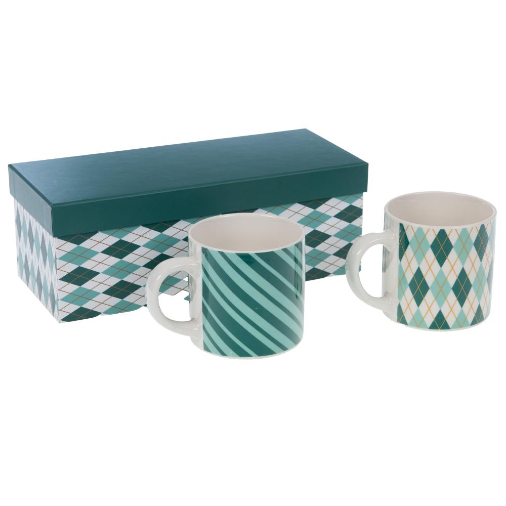Coffret 2 mugs bleus Santa Amadeus - Mathon - 1
