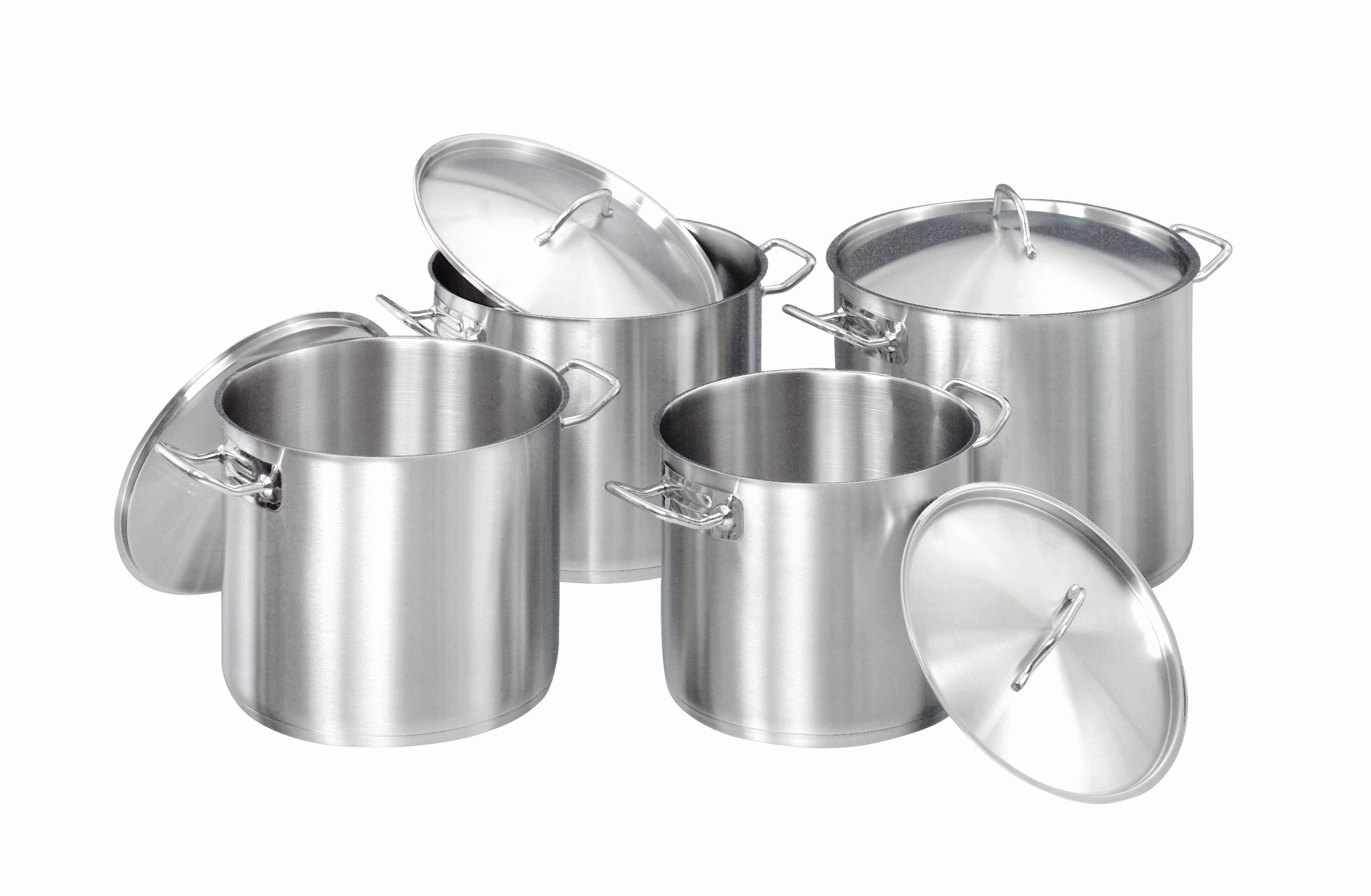 Set 4 Marmites Inox avec Couvercles - Induction - Bartscher - Mathon