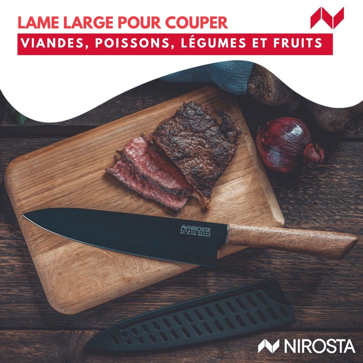 Couteau de chef 33 cm  Flow Nirosta - Mathon - 4