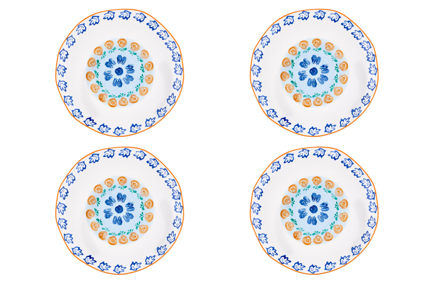 Assiette NAPOLI Ø27cm - 4 pièces - Agrume Björn - Mathon - 1