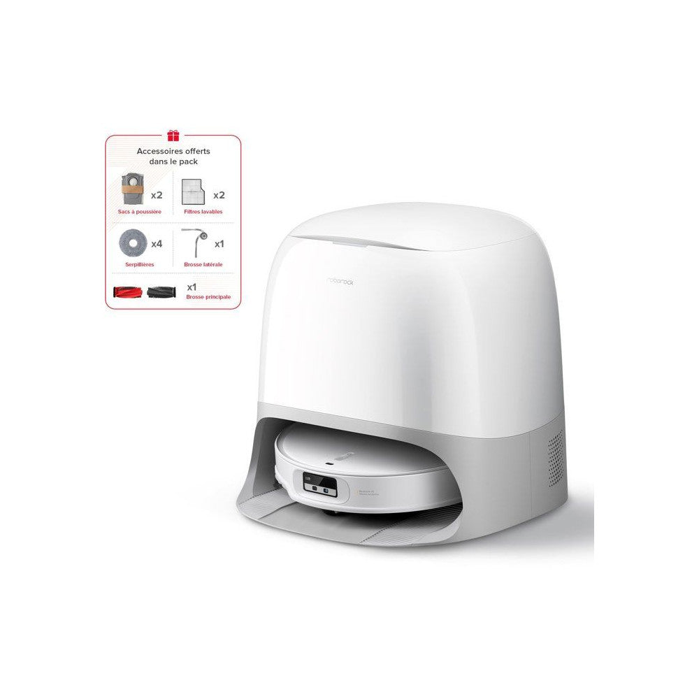 Aspirateur Robot Laveur -   Qrevo Curv 2 Prox - Autonomie 180 Min - 25 000 Pa - Navigation Lidar - Collecteur 470 Ml Roborock - Mathon - 2