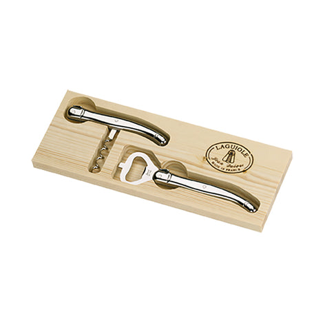 Coffret tire-bouchon et décapsuleur Laguiole tout inox  Jean Dubost - Mathon