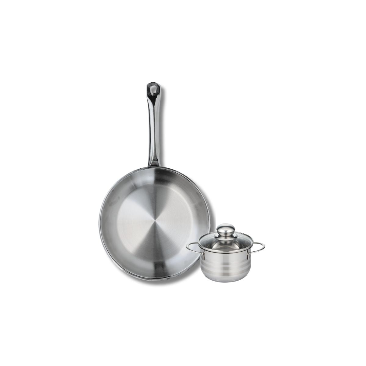 Ensemble de 1 Poêle de cuisson 28 cm et 1 faitout 12 cm  Profi Brillant Elo - Mathon - 1