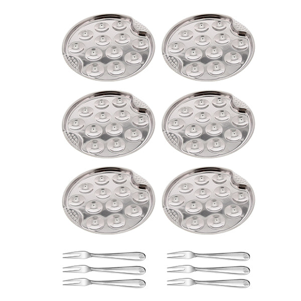 Set 6 plats à escargots et 6 fourchettes Pradel Excellence - Mathon