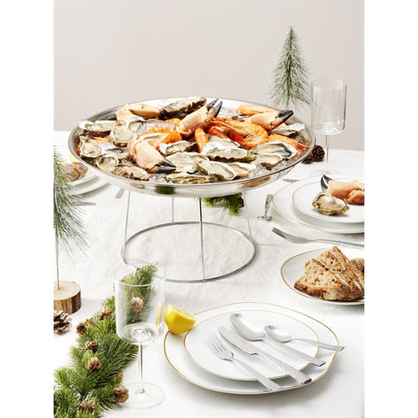 Lot plateau fruits de mer de 43 cm et support en acier inoxydable Pradel Excellence - Mathon - 2