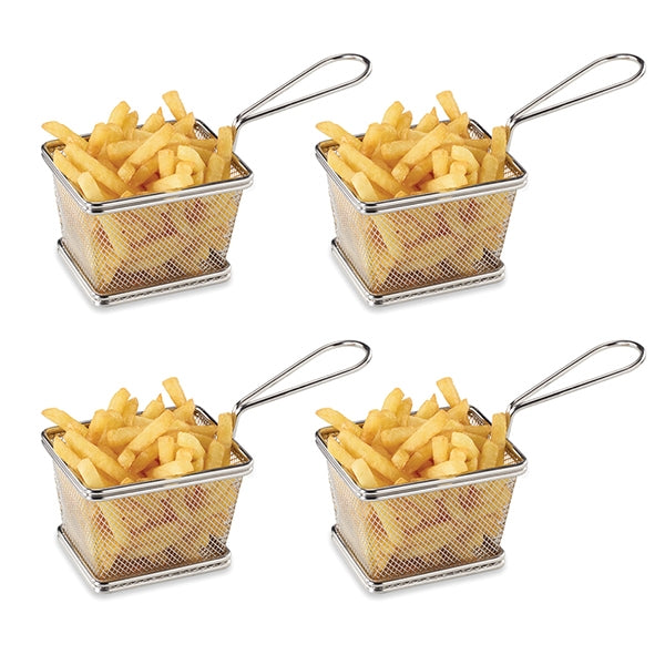Lot 4 Paniers à frites individuels en inox Mathon - Mathon