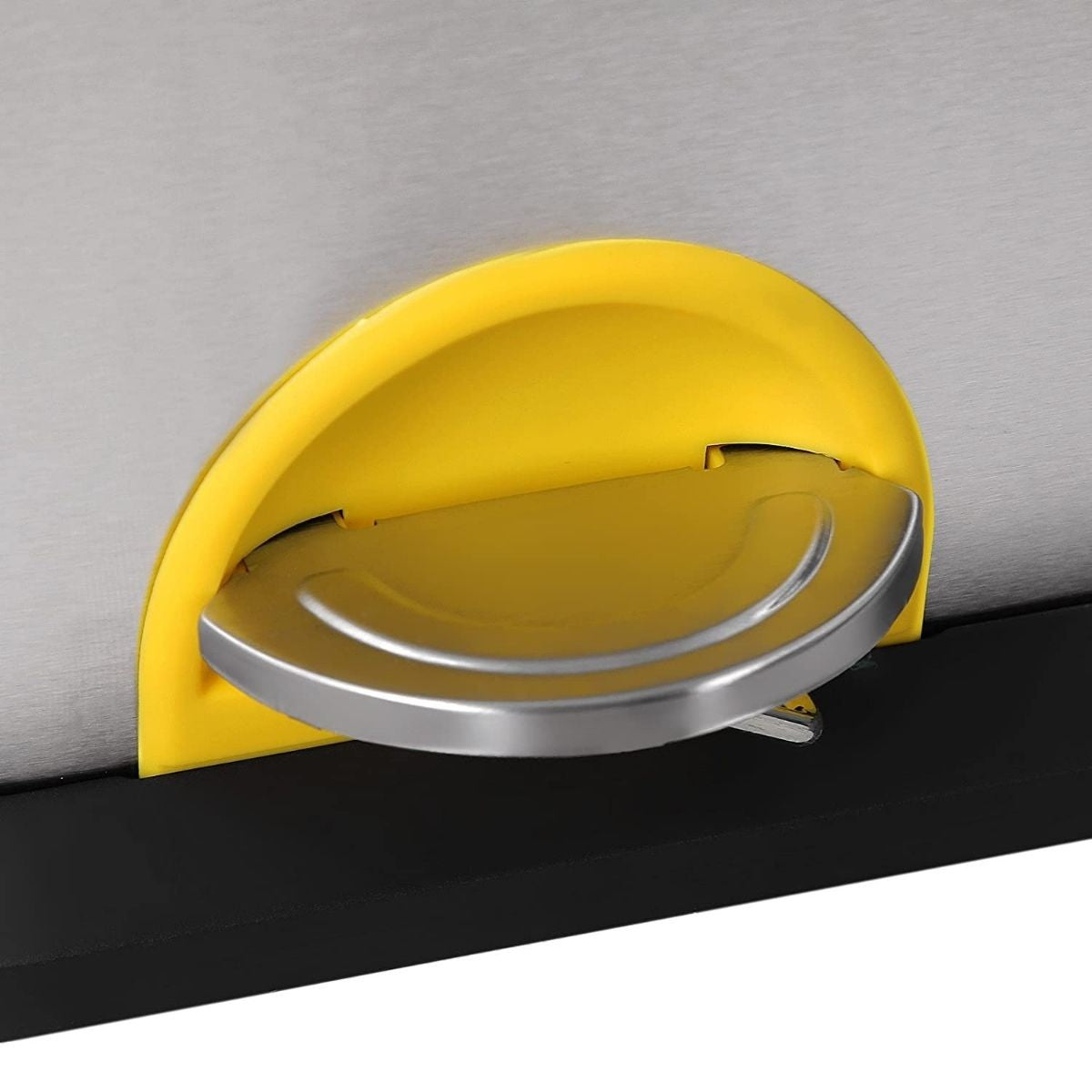 Poubelle de tri 3 bacs de 15L à pédale gris argenté Calicosy - Mathon - 5