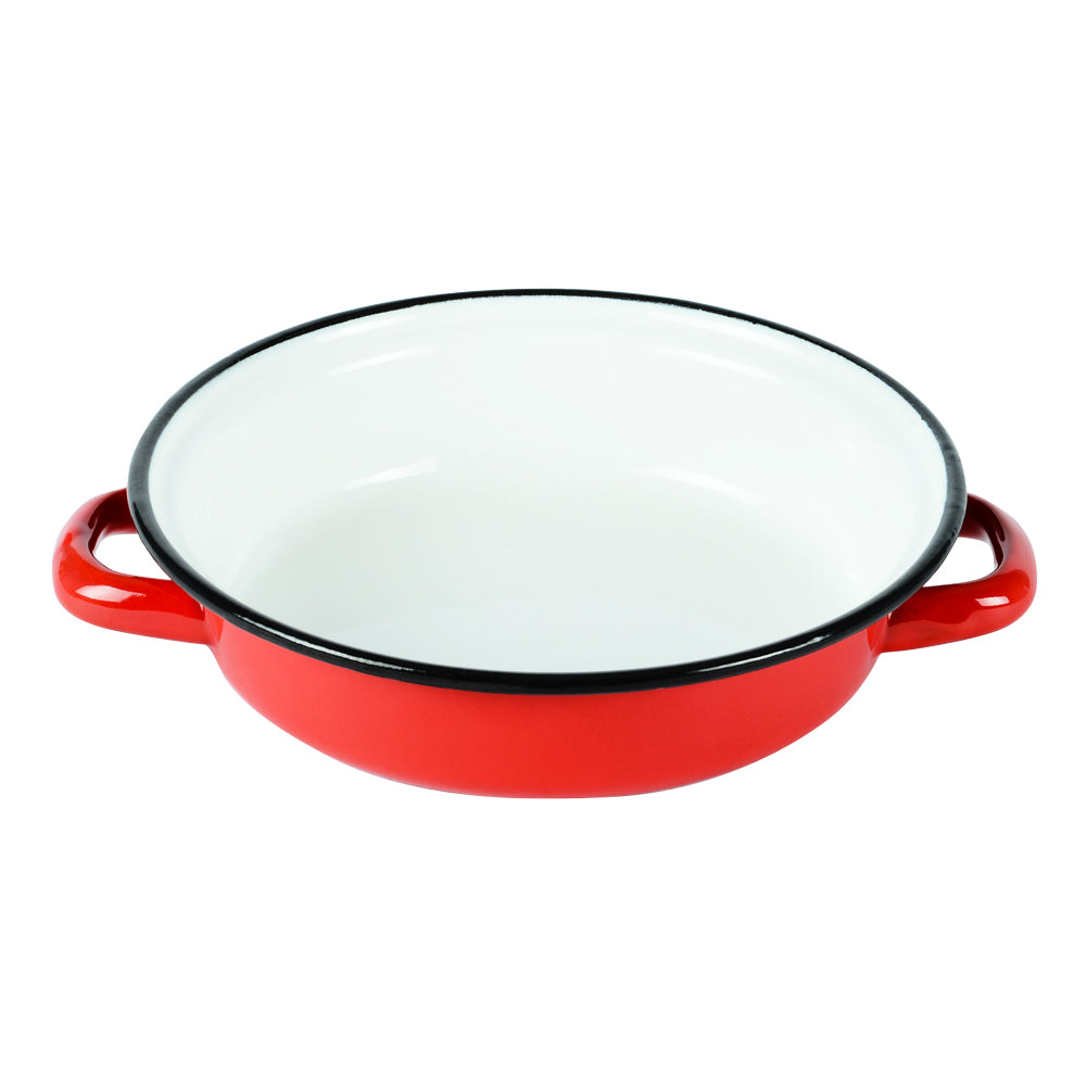 Plat à œuf émaillé  18 cm rouge Beka - Mathon