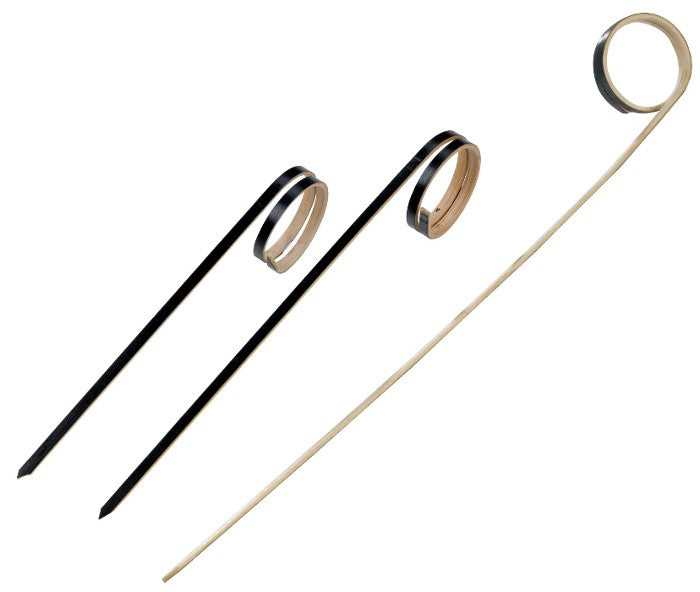 100Pcs - Pique bambou noir "Joyo" rond  H180mm FirstPack - Mathon - 1