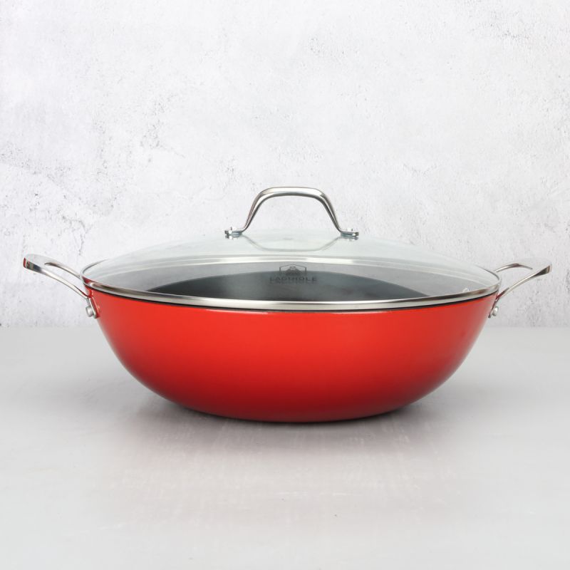 Wok rouge 36cm - "Red AirIron" Laguiole Cuisson - Mathon - 5