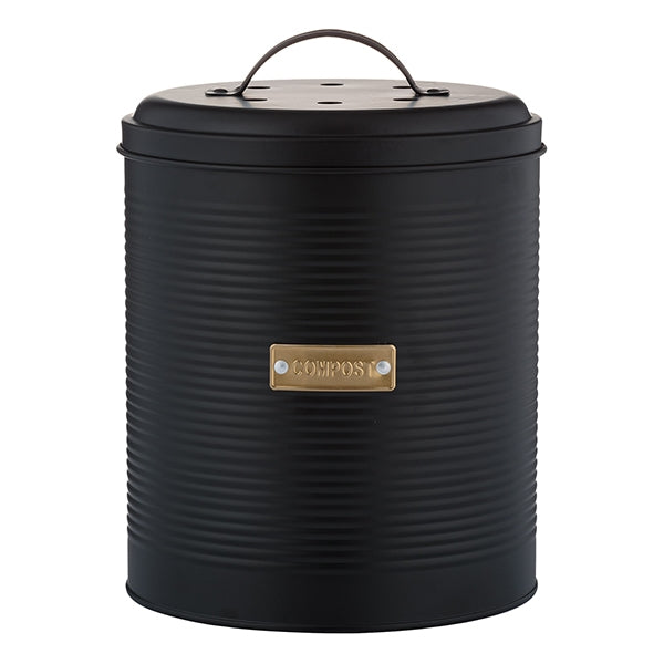 Seau à compost 2,5 L noir Typhoon - Mathon - 1