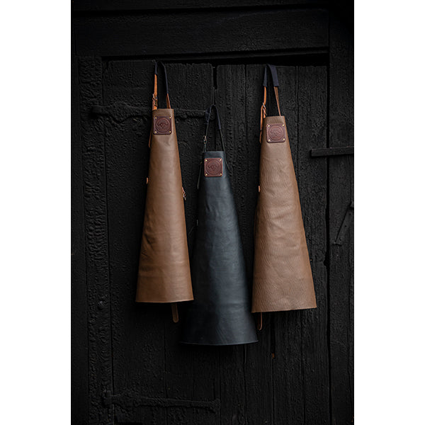 Tablier de cuisine artisanal cuir Buffalo Moka  Witloft - Mathon - 6