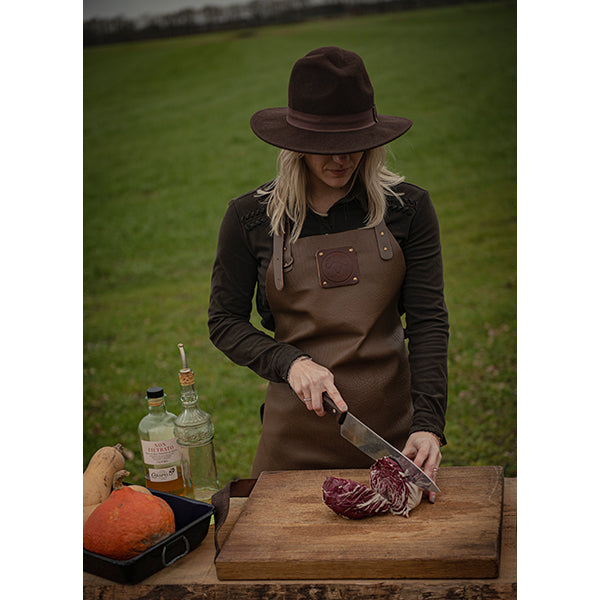 Tablier de cuisine artisanal cuir Buffalo Moka  Witloft - Mathon - 3