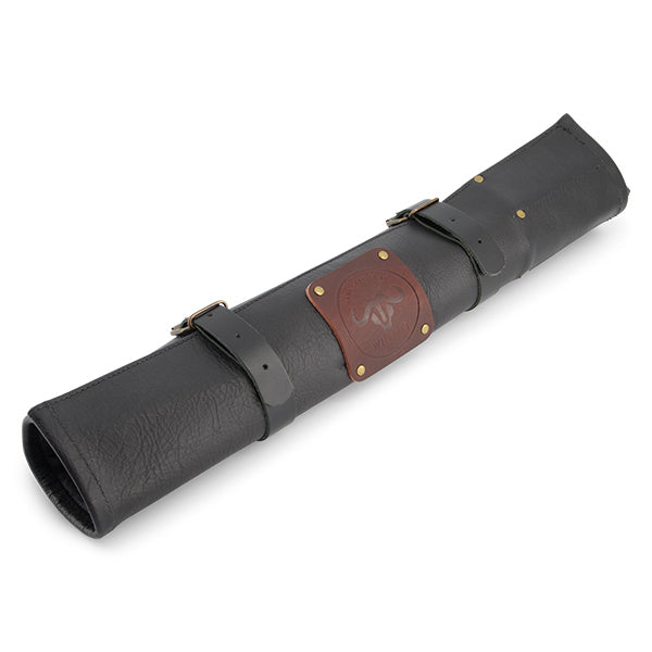 Trousse à couteaux artisanale en cuir 5 emplacements noir Witloft - Mathon - 1