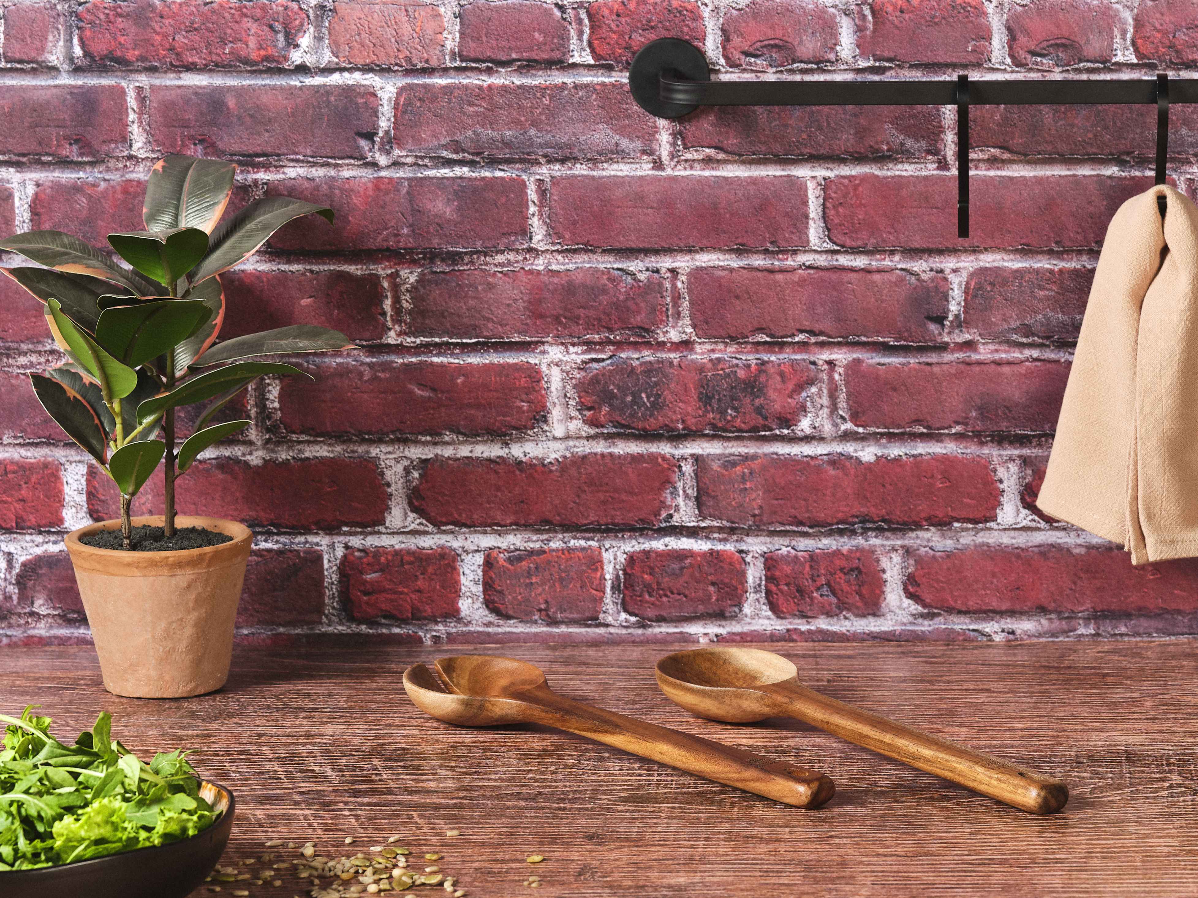 Couverts à salade en bois d