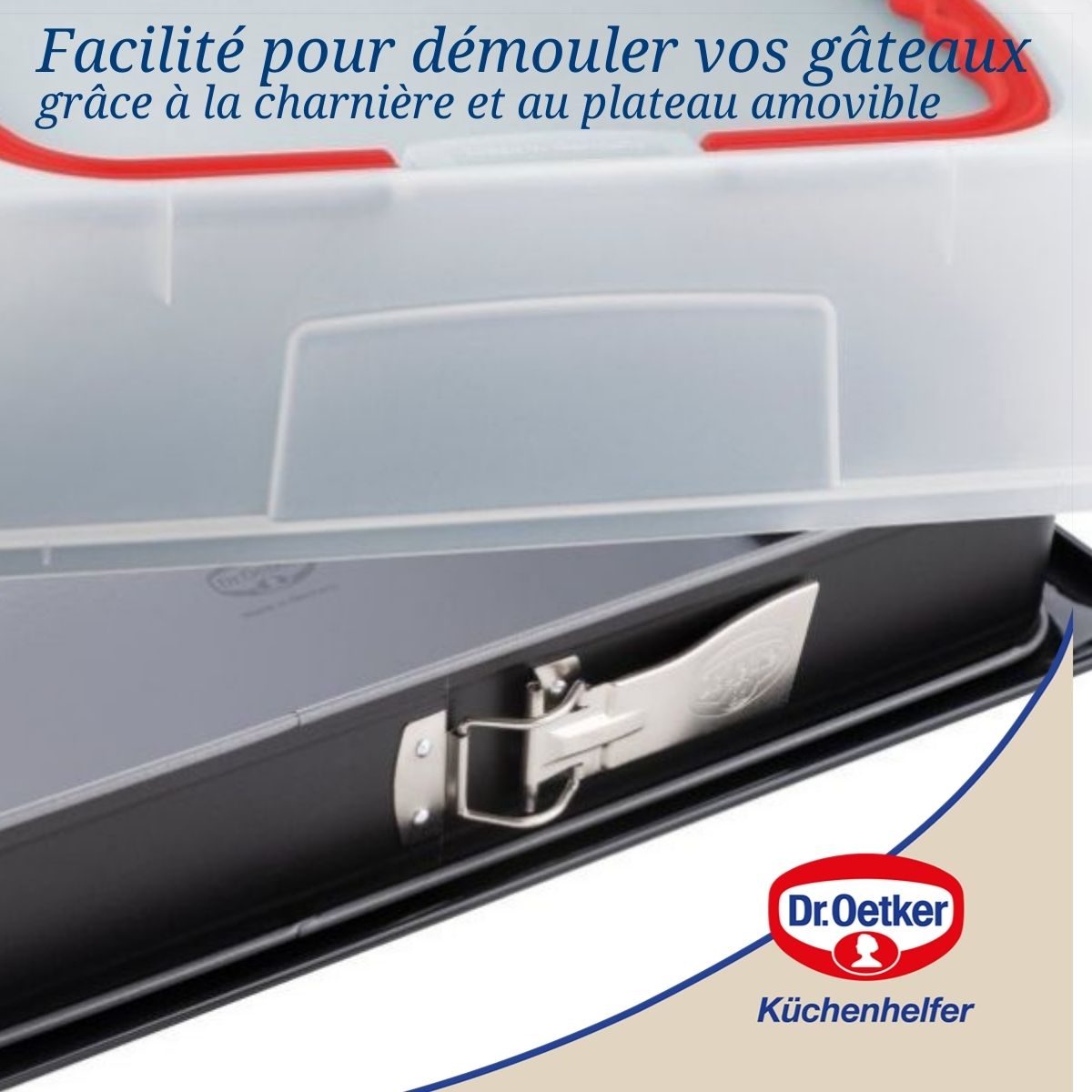 Moule à charnière rectangulaire avec couvercle de transport 42 x 29 x 7 cm Dr. Oetker Back-Idee Kreativ Dr. Oetker - Mathon - 5