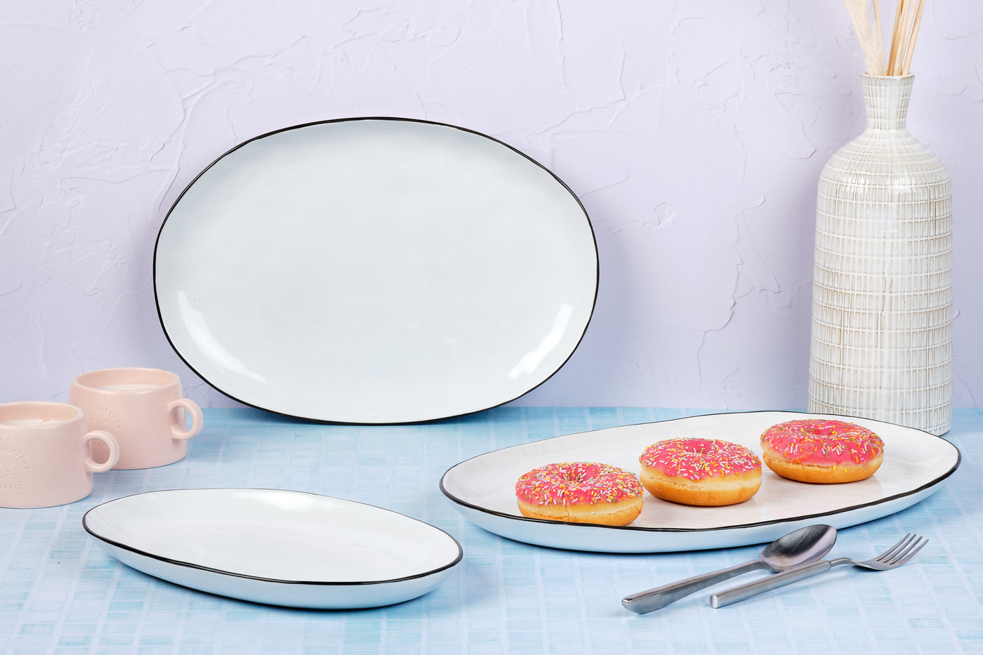 Plateau de service PURE - 3 pièces - Blanc Neige Björn - Mathon - 2